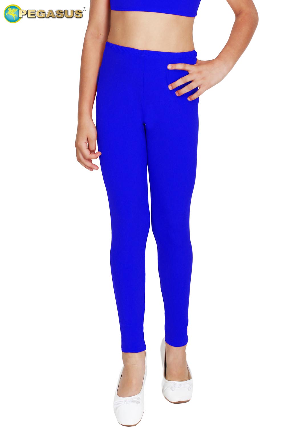 LEGGINS DANZA LYCRA BLU BAMBINA